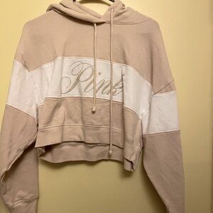 Cropped pink hoodie